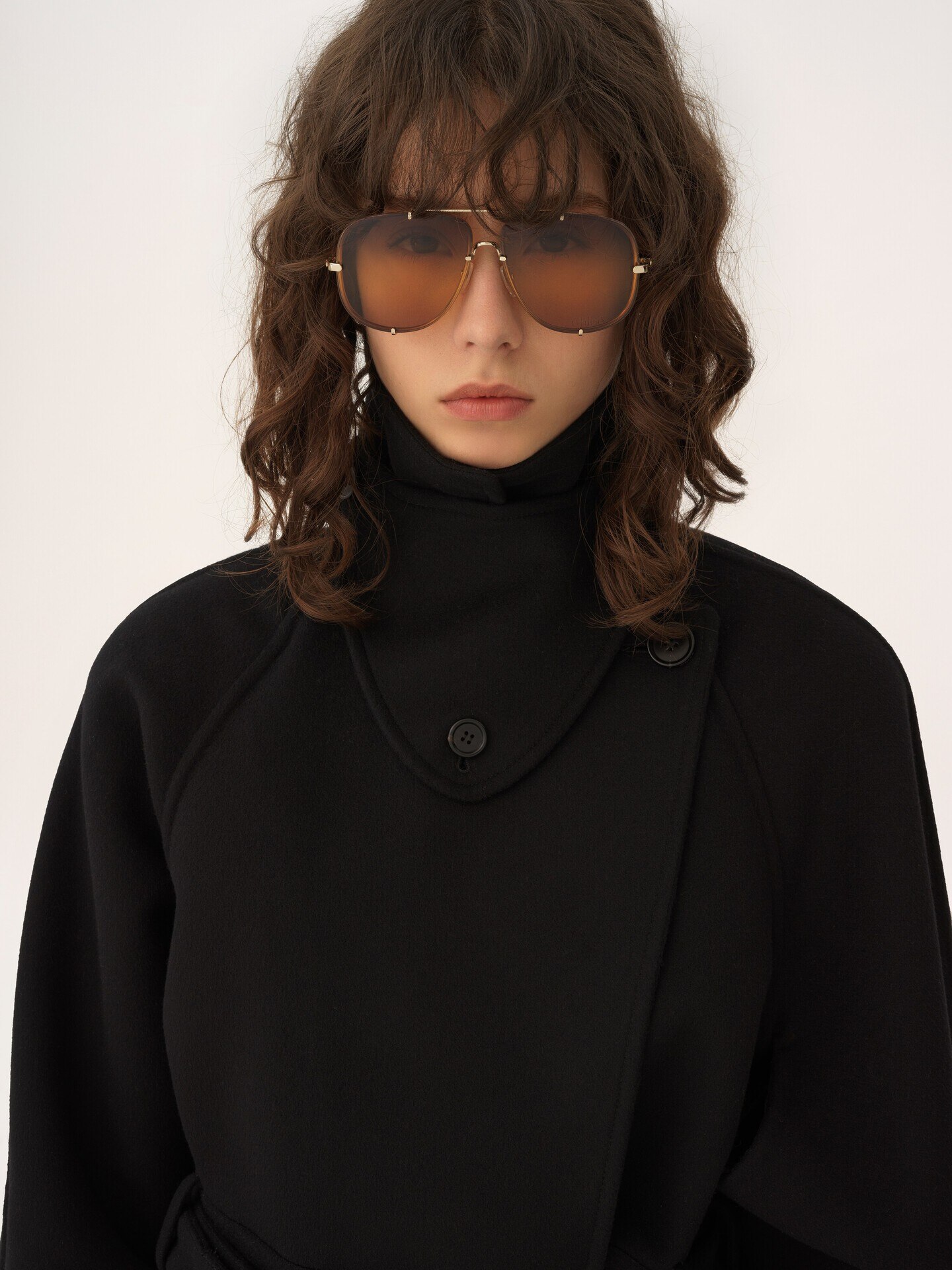 Cropped coat in double-face wool - 7