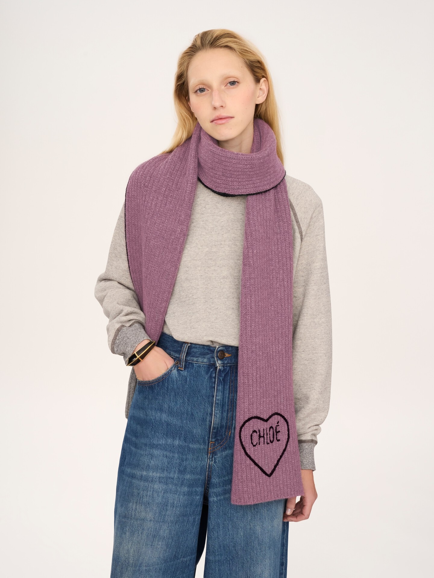 Bufanda Chlo&eacute; Encoeur de lana y cachemira - 2.0