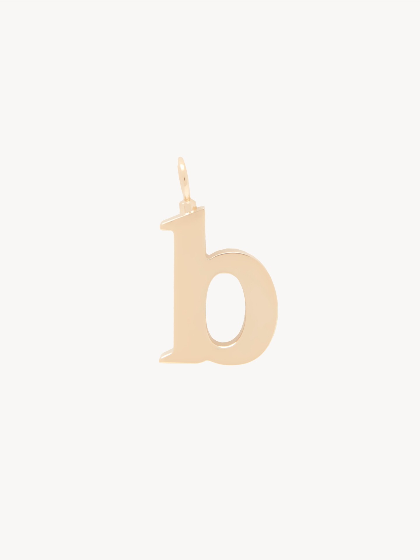 Alphabet letter B charm in brass - 2