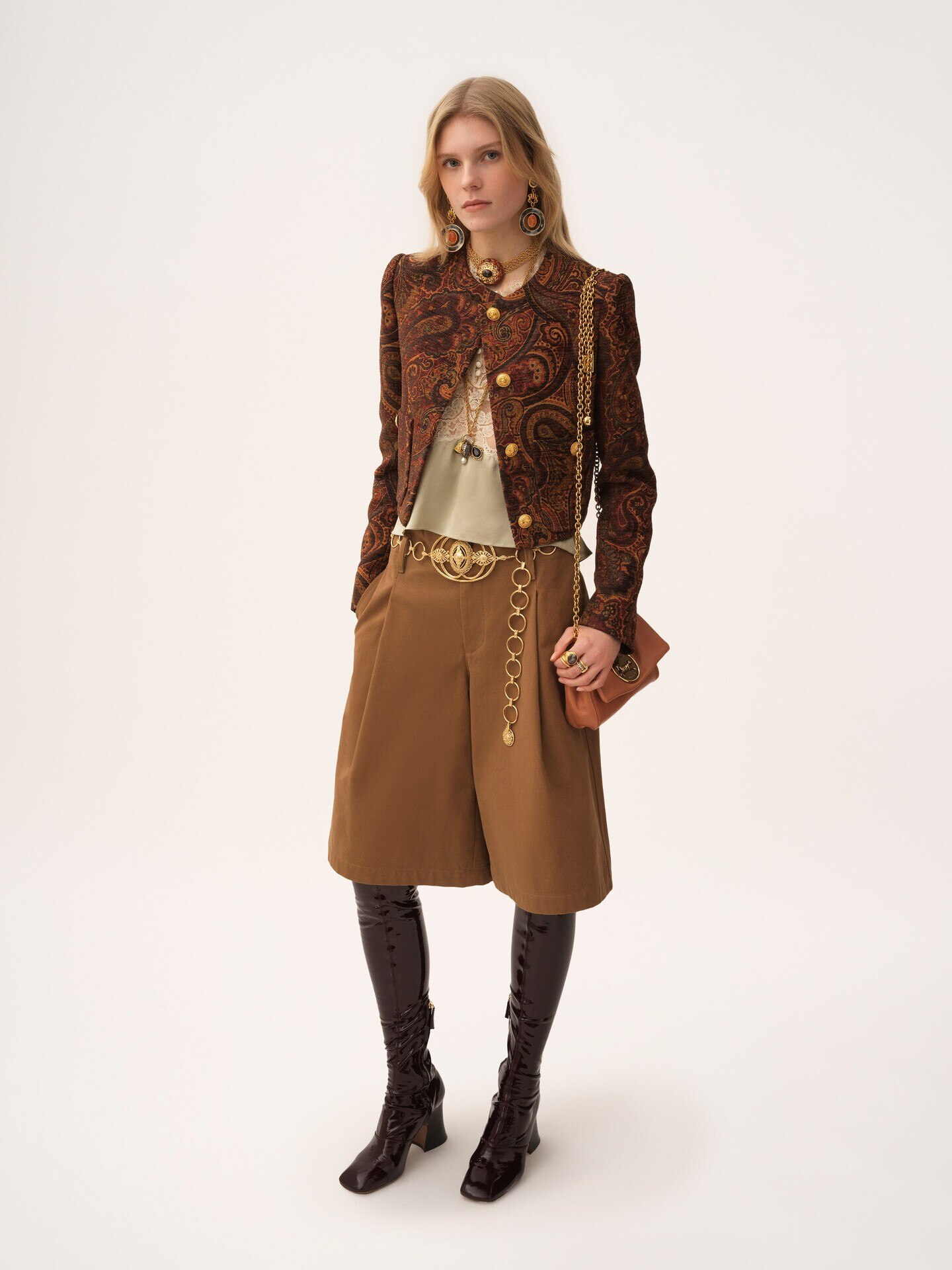 Small Chlo&eacute; Heritage shoulder bag in grained leather - 10