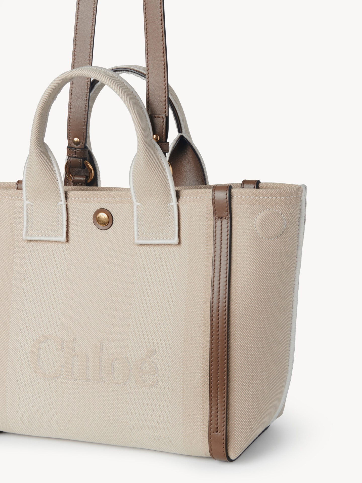 Bolso tote Chloé Carry pequeño de lona - 7