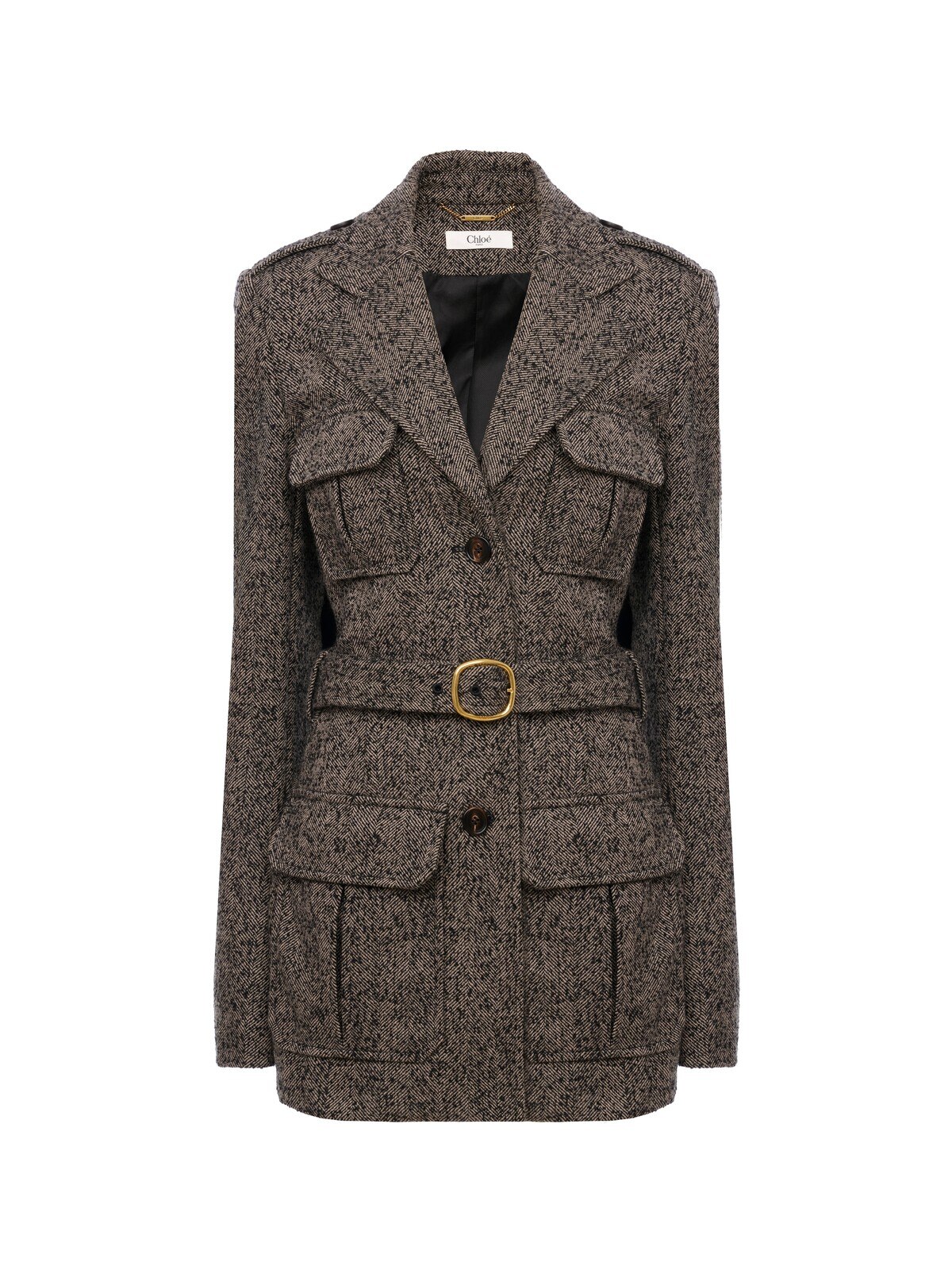 Chloé Utilitarian jacket in chevron wool