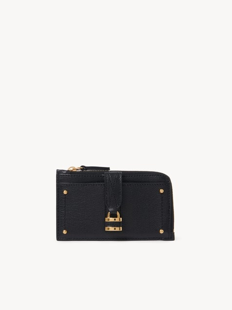 Petit porte-cartes et monnaie Paddington en cuir grain&eacute;