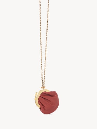 Micromonedero Horse Medal con collar de cuero granulado - 5