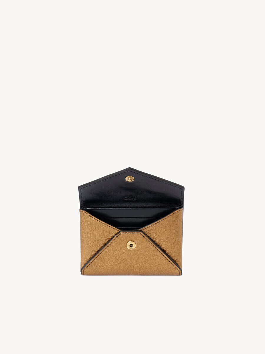 Envelope card holder in metallized leather - 5