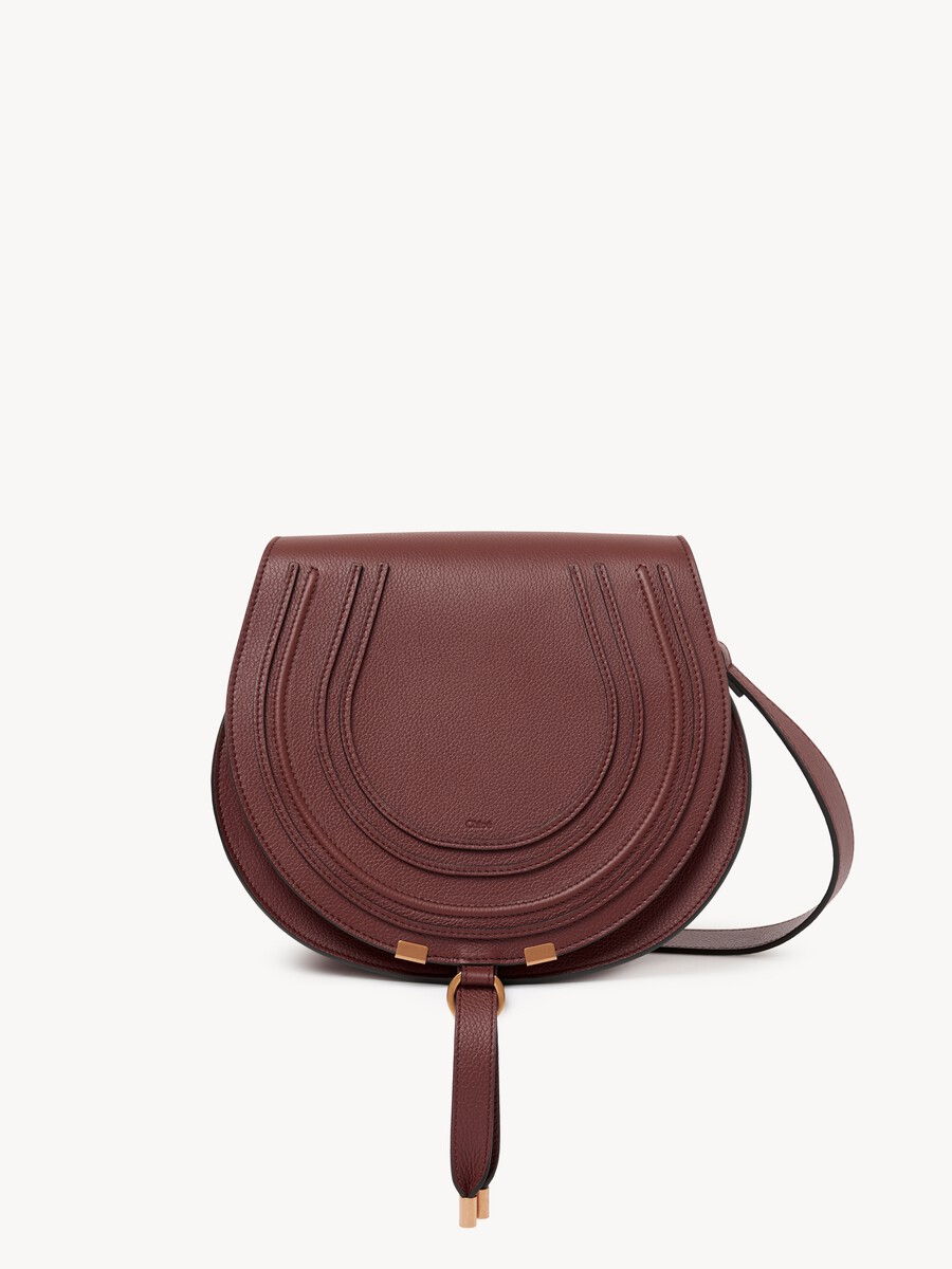 Marcie saddle bag in grained leather - 1