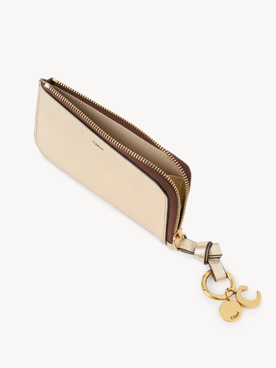 Cartera Alphabet de cuero metalizado - 5