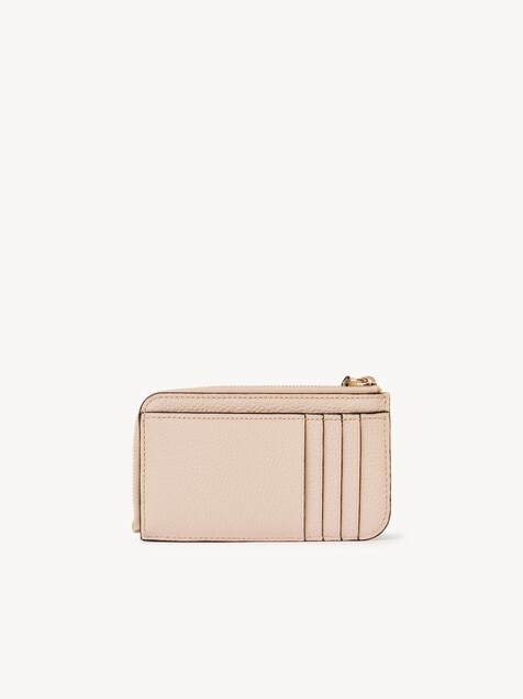 Alphabet wallet in grained leather