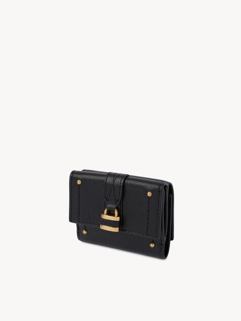 Dreifach klappbares Paddington Mini-Portemonnaie aus genarbtem Leder