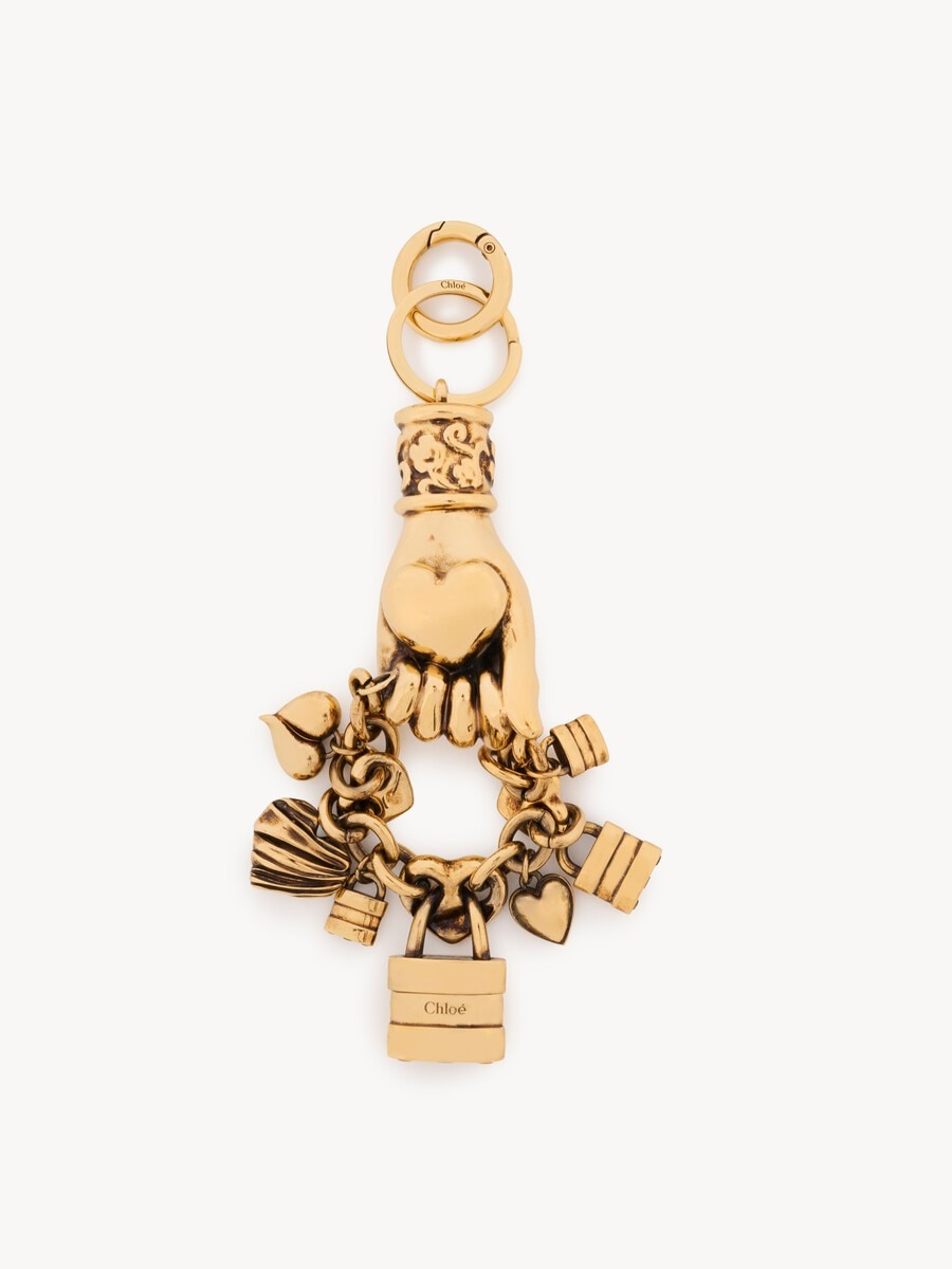 Chlo&eacute; Symbols Hand & Heart Schl&uuml;sselring-Taschenanh&auml;nger aus Kupfer - 2