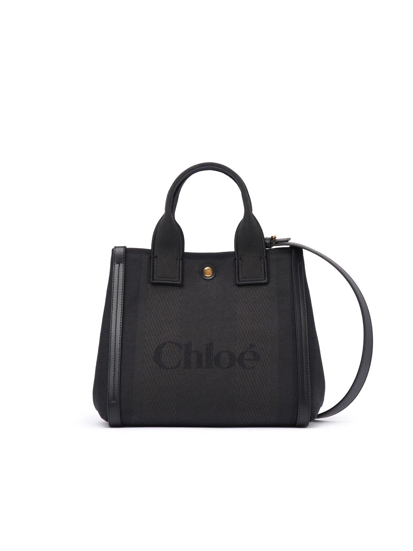 キャンバス製Chloé Carryスモールトートバッグ ブラック - Chloé