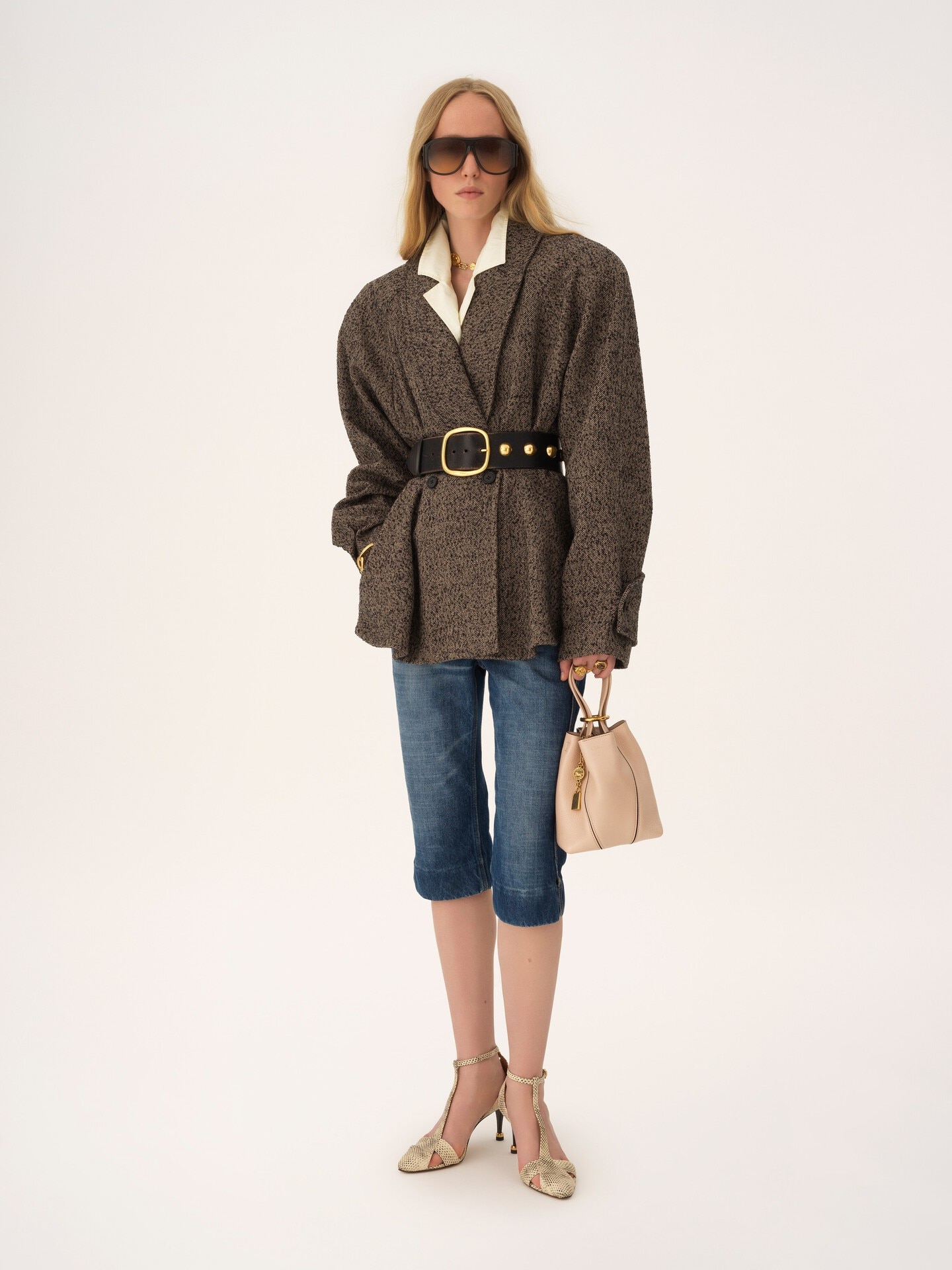 Small Chlo&eacute; Spin tote bag in grained leather - 7
