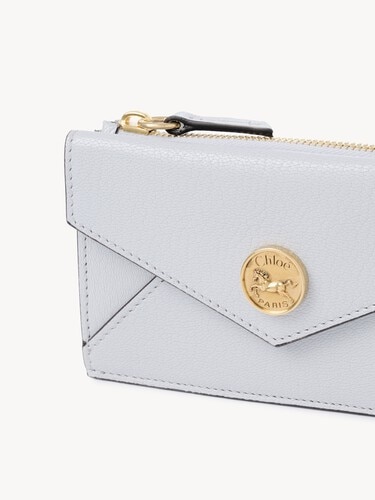 Cartera peque&ntilde;a Envelope con ranuras para tarjetas de cuero granulado - 6
