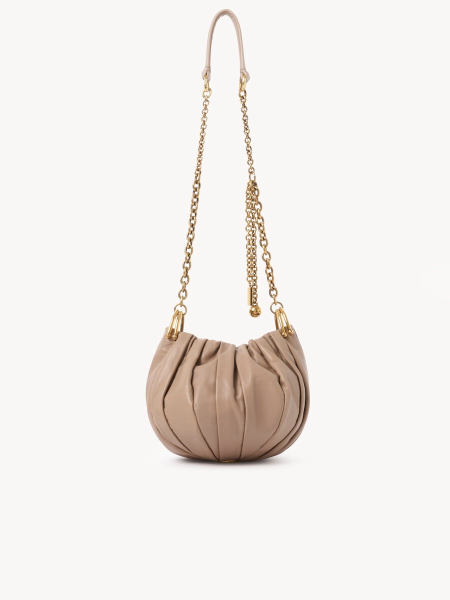 Chlo&eacute; Pliss&eacute; shoulder bag with chain in pleated leather - 4