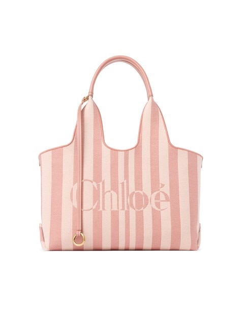 Sac cabas east-west Chlo&eacute; Stripy en jacquard