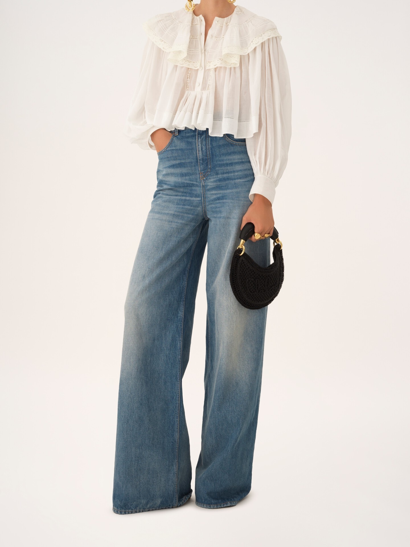 Mini Summer Banana hobo bag in glitter crochet - 3