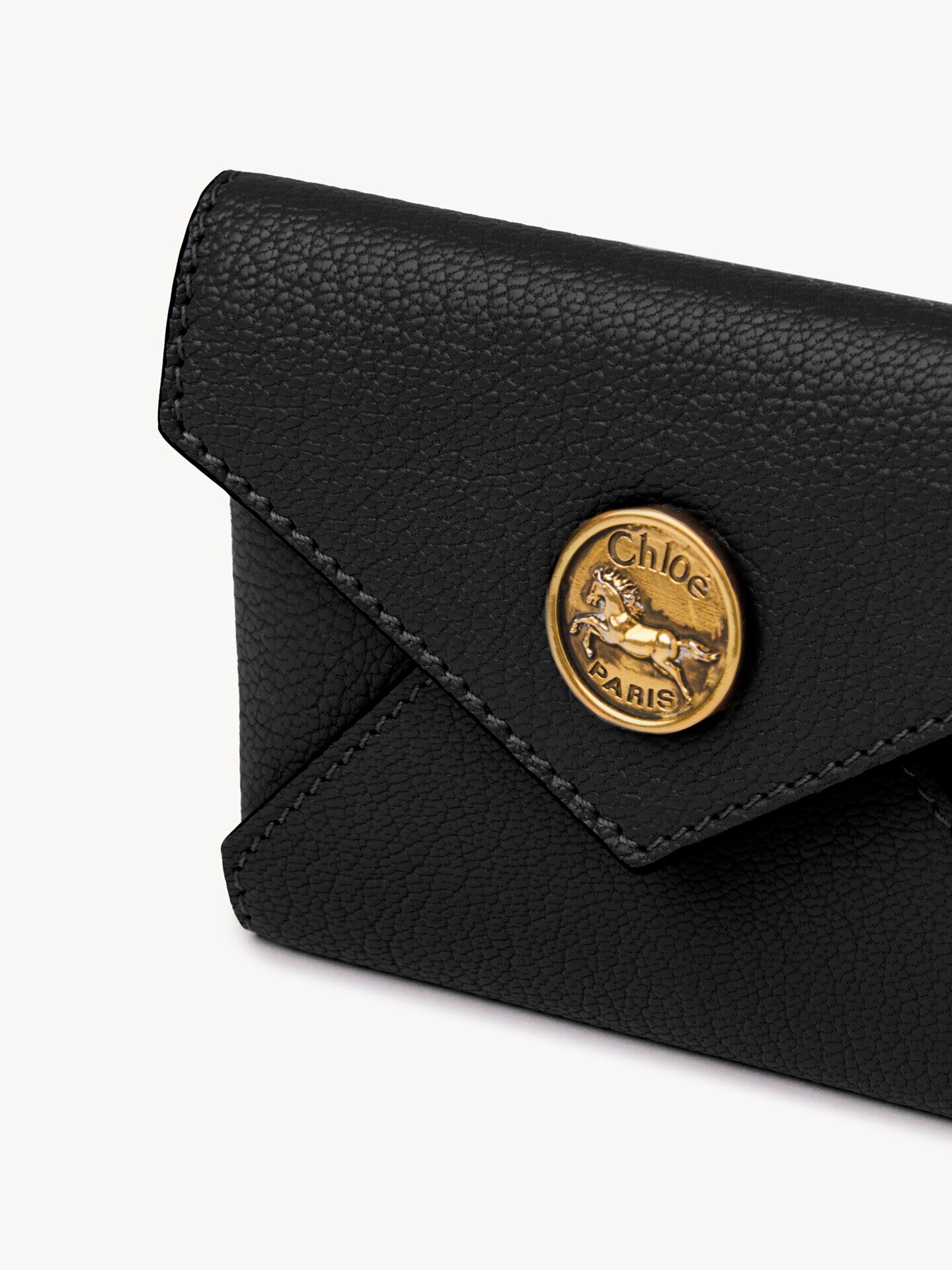 Envelope card holder in grained leather - 3.0