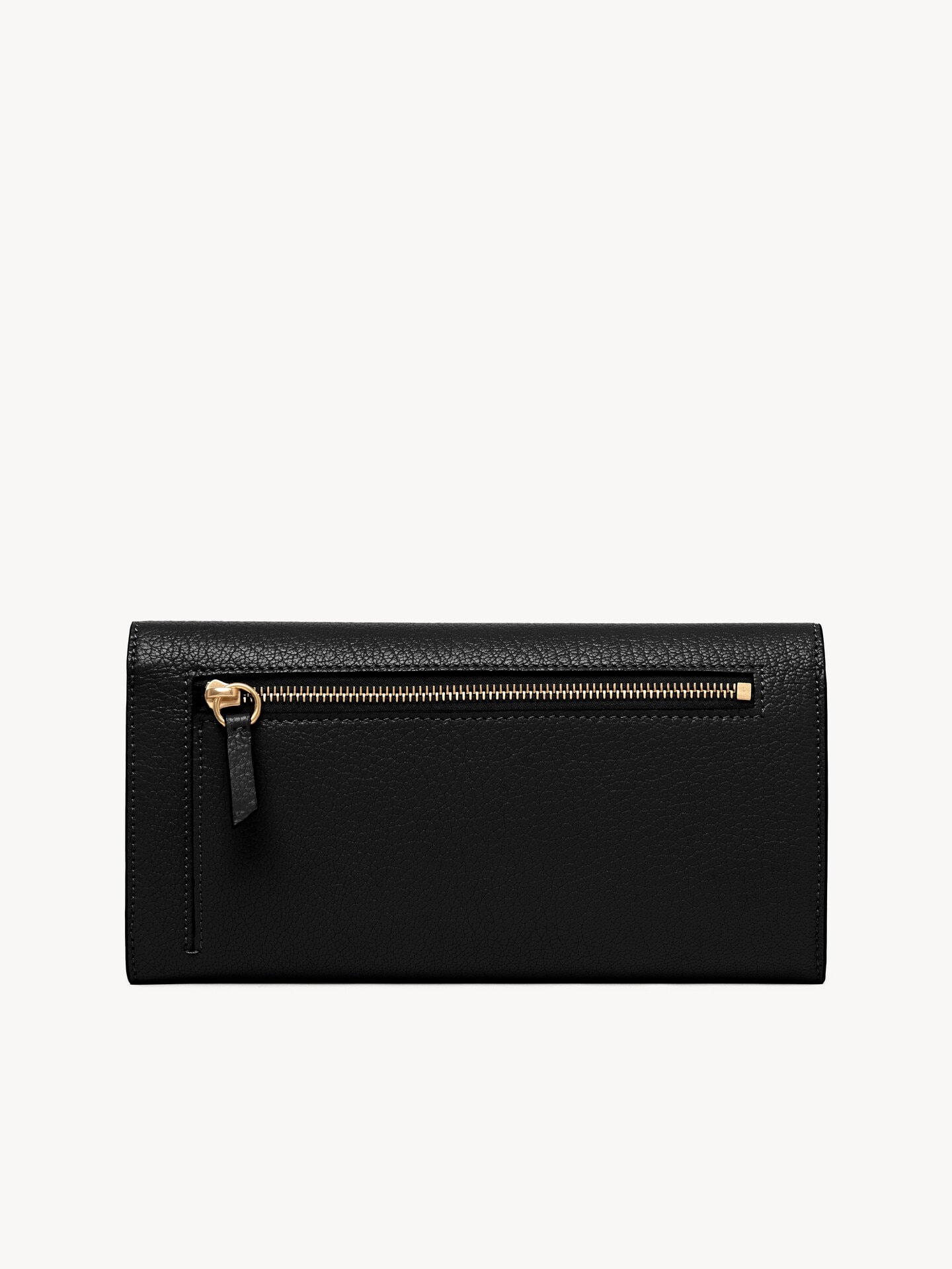 Envelope long wallet with flap in grained leather - 4
