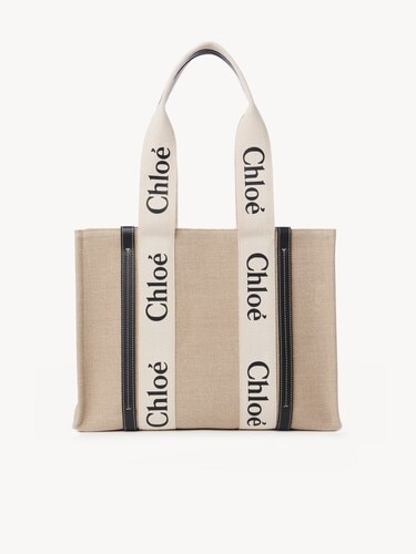 Woody tote bag in linen - 6
