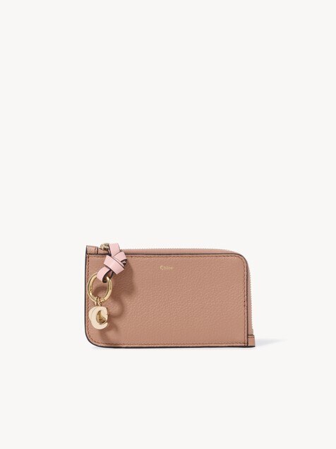 Alphabet wallet in grained leather