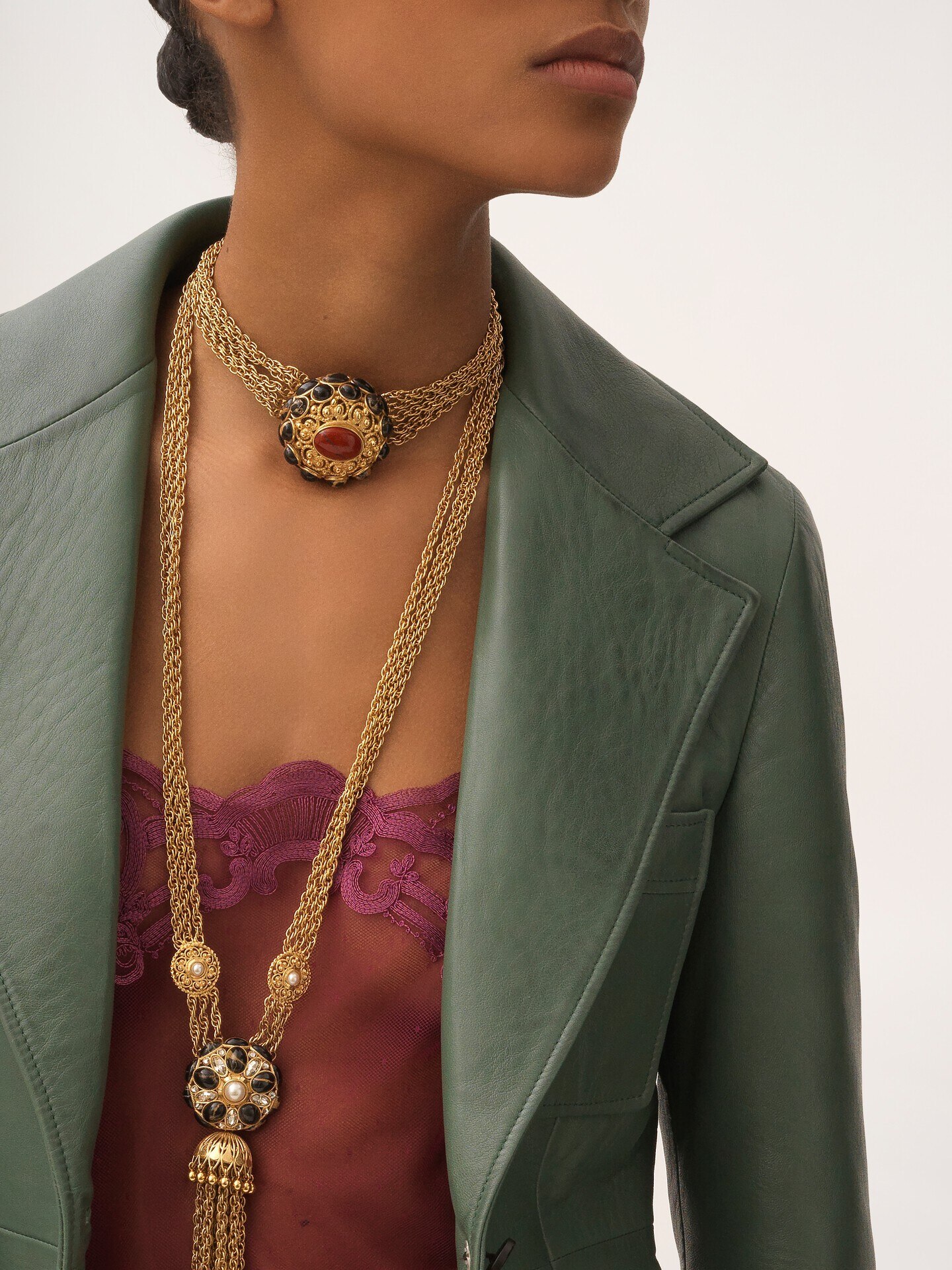 Tailored jacket in leather - 6