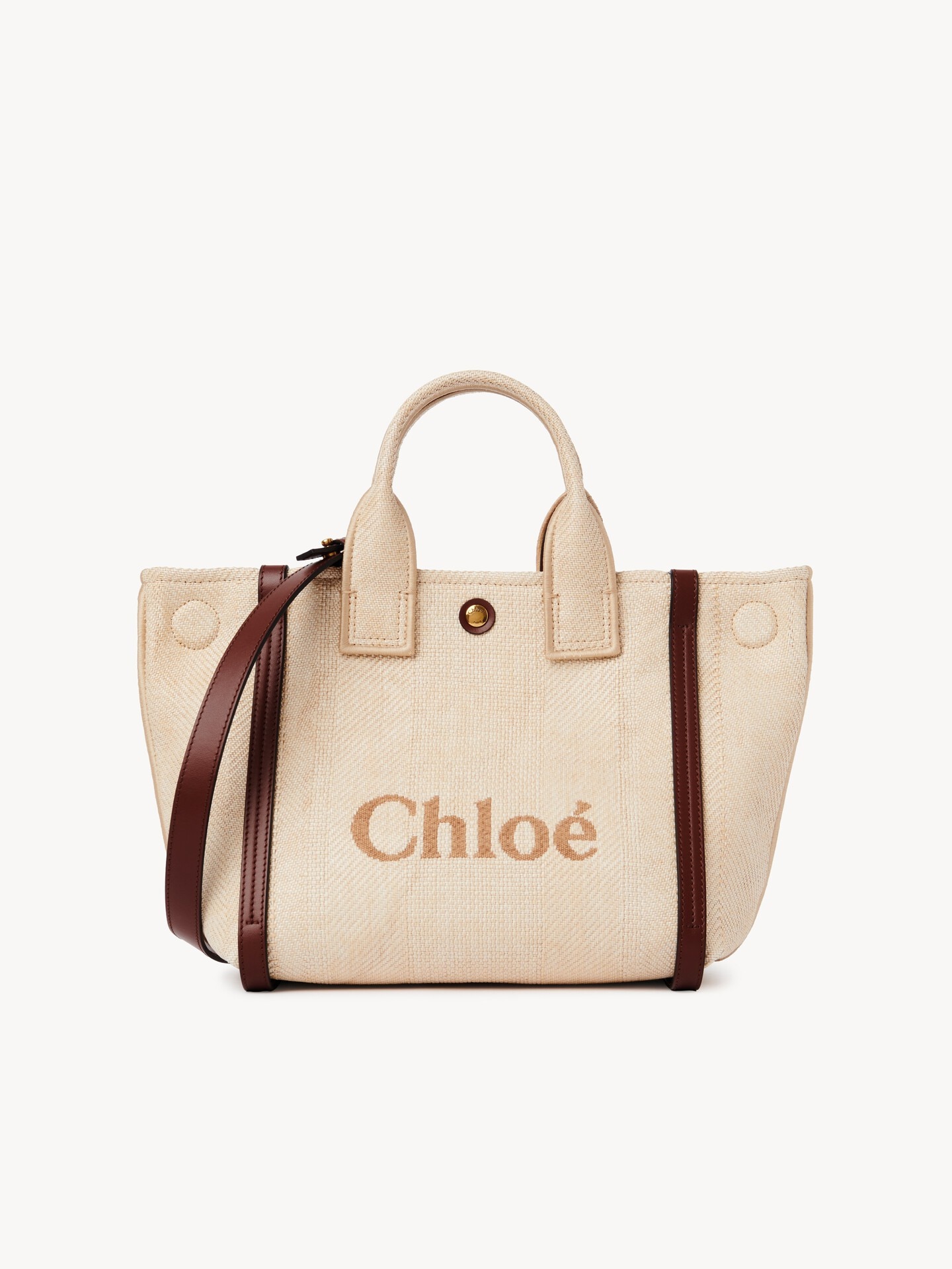 Small Chlo&eacute; Carry tote bag in raffia-effect fibers - 5