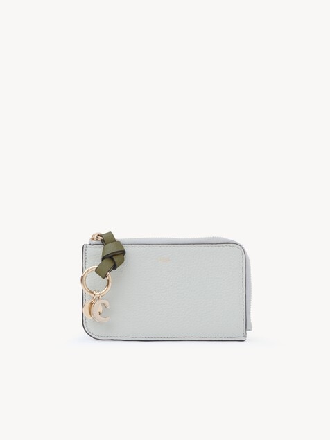 Alphabet wallet in grained leather