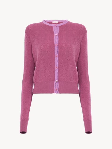 Fitted cardigan in a wool knit