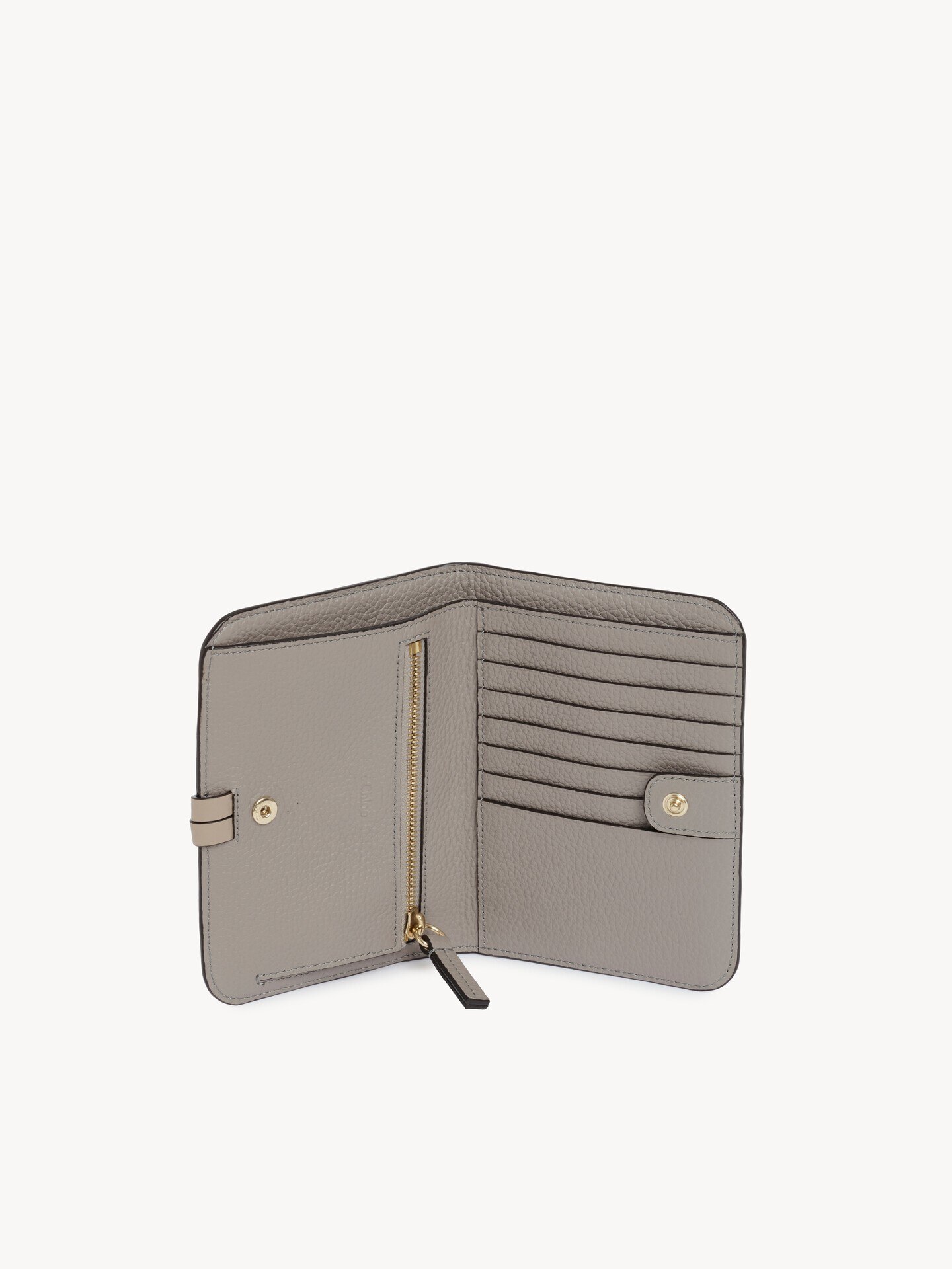 Portefeuille &agrave; deux volets Alphabet en cuir grain&eacute; - 5