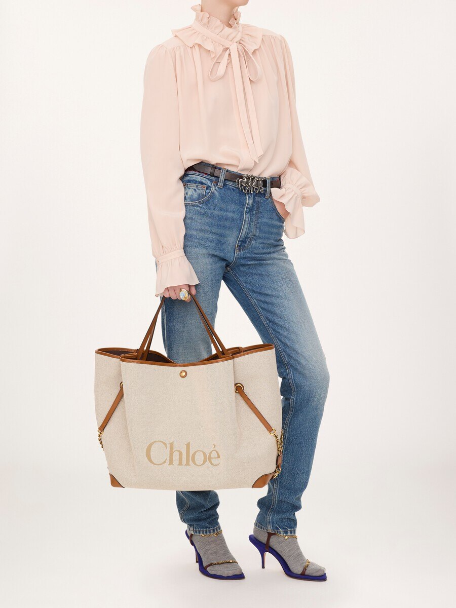 Large Chlo&eacute; Clover double carry bag in canvas - 8