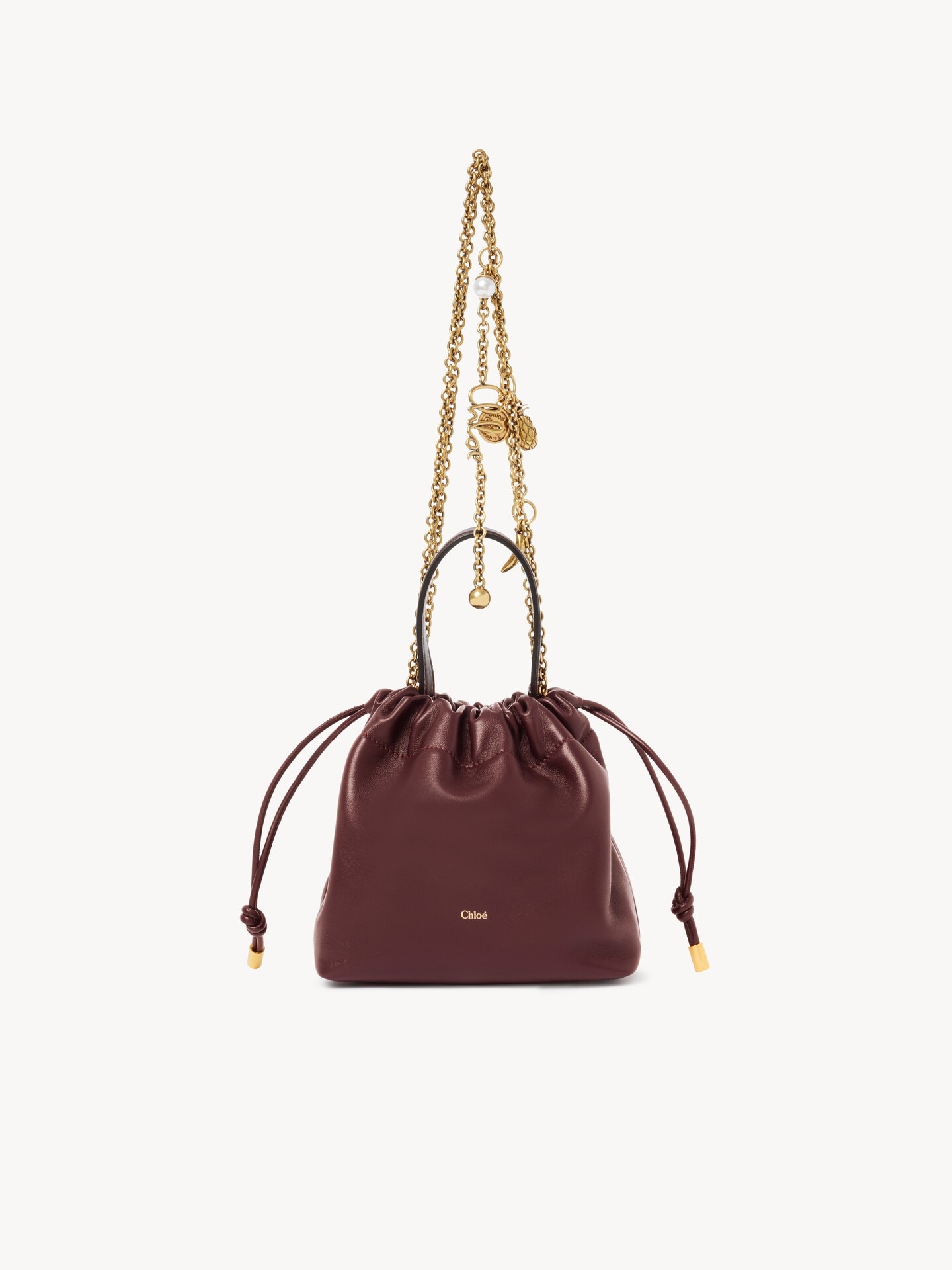 Mini Chlo&eacute; Icons shoulder bag with chain in soft leather - 1.0