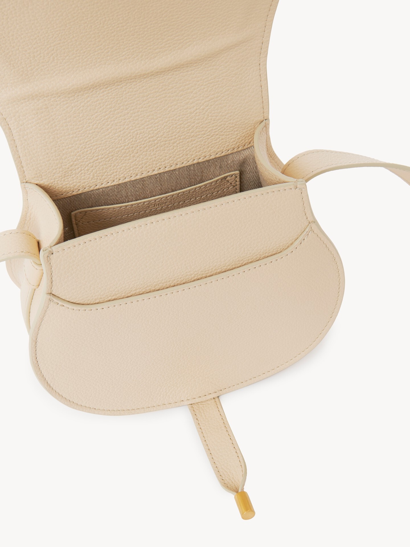 Bolso saddle peque&ntilde;o Marcie de cuero granulado - 6