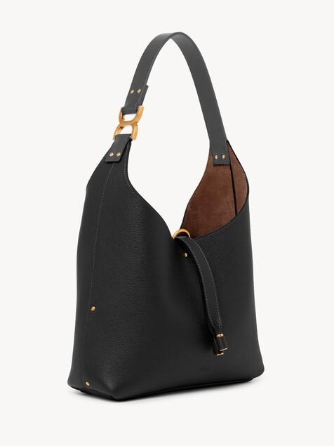 Kleine Marcie Hobo Bag aus genarbtem Leder