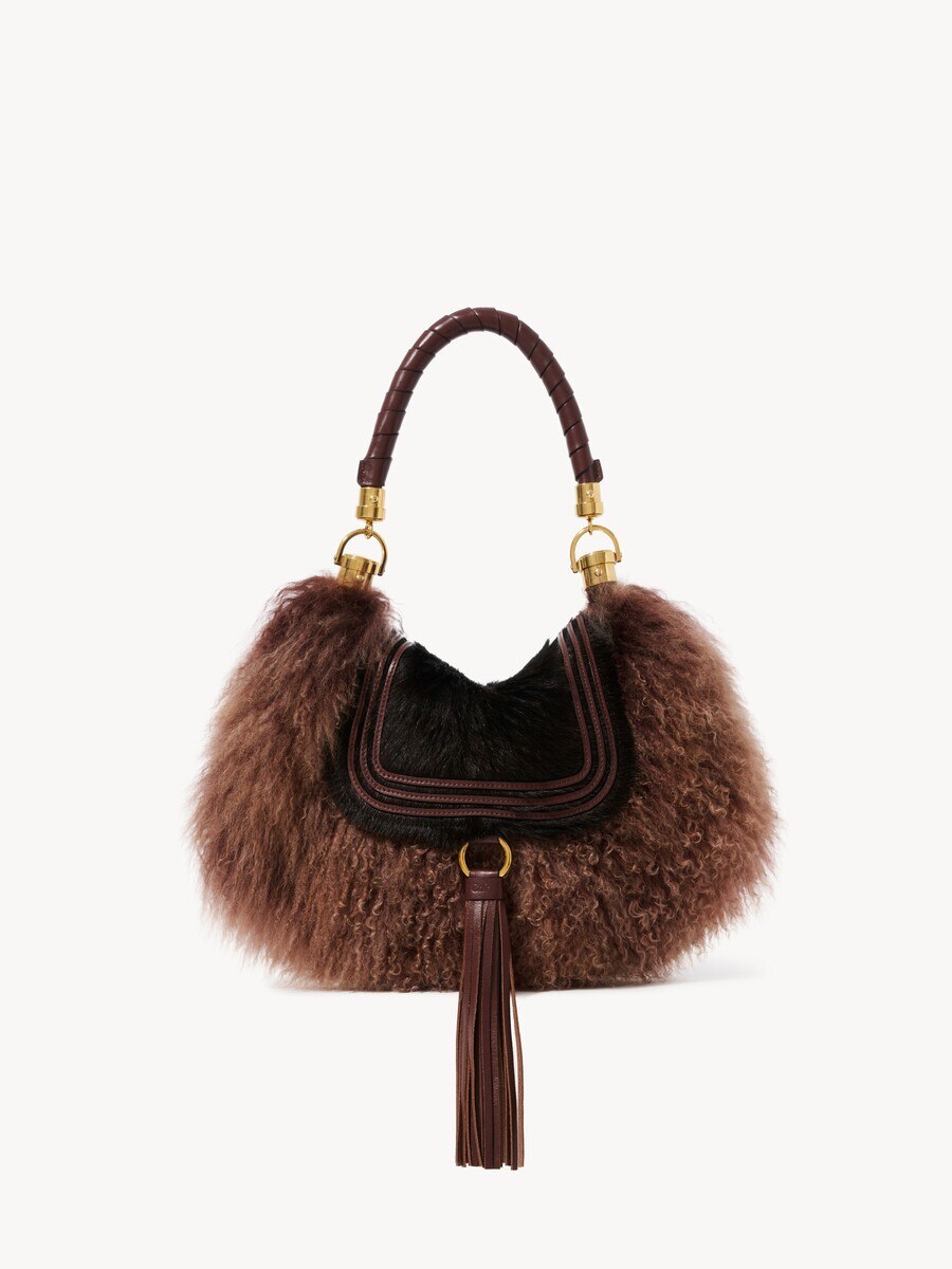 Small Marcie Foulard hobo bag in pony leather & shearling - 2