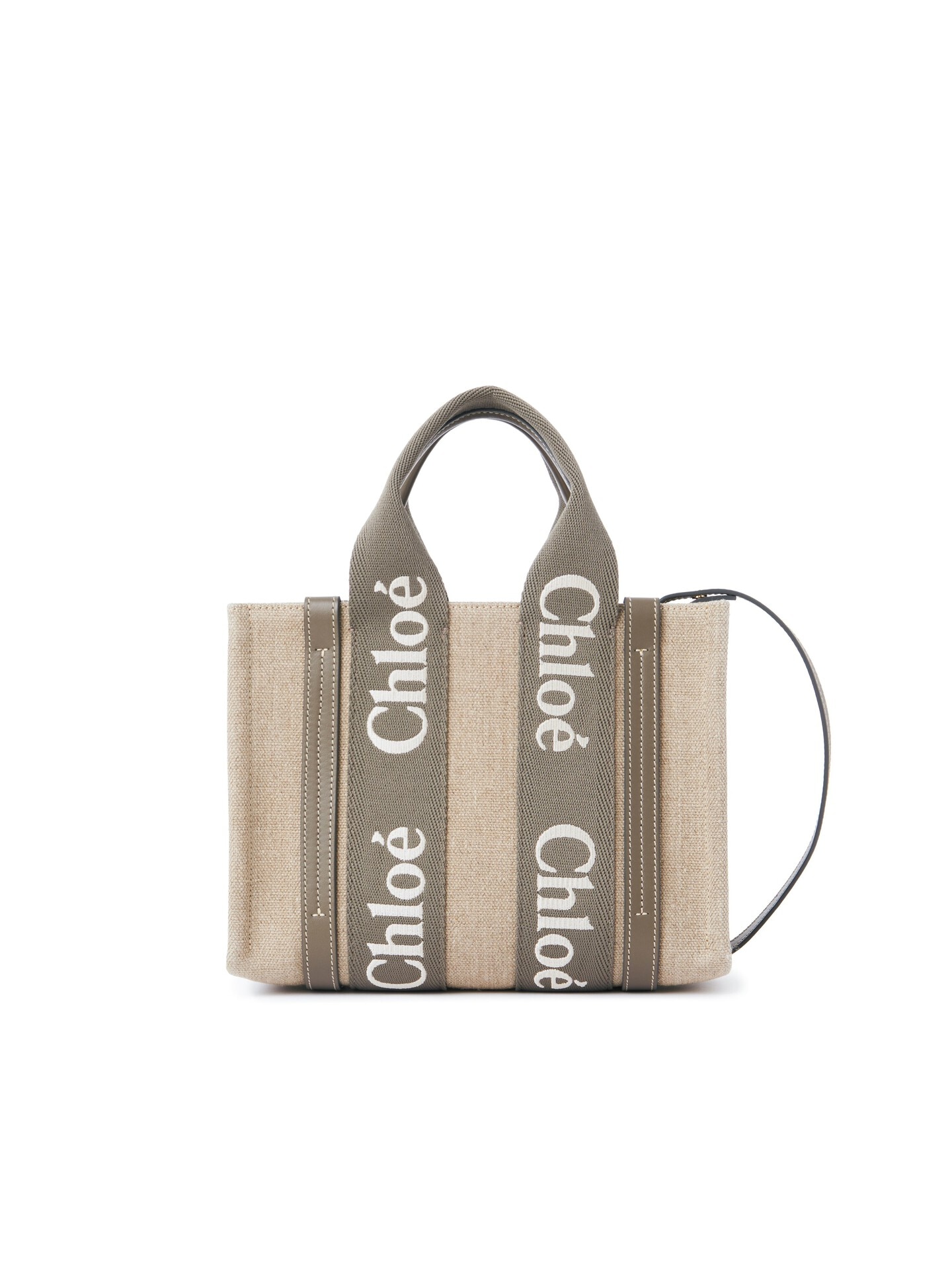 Small Woody tote bag in linen