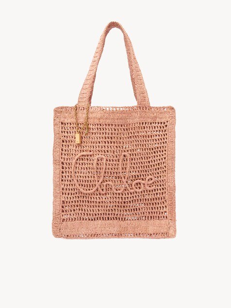 Summer Banana Tote Bag aus geflochtenen Fasern