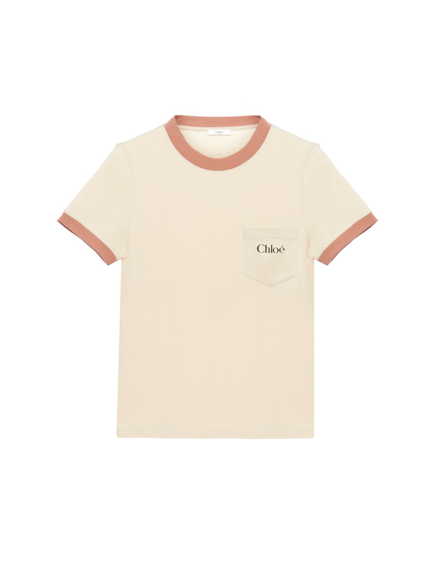 コットンジャージー製クルーネック ロゴTシャツ 茶色 - Chloé