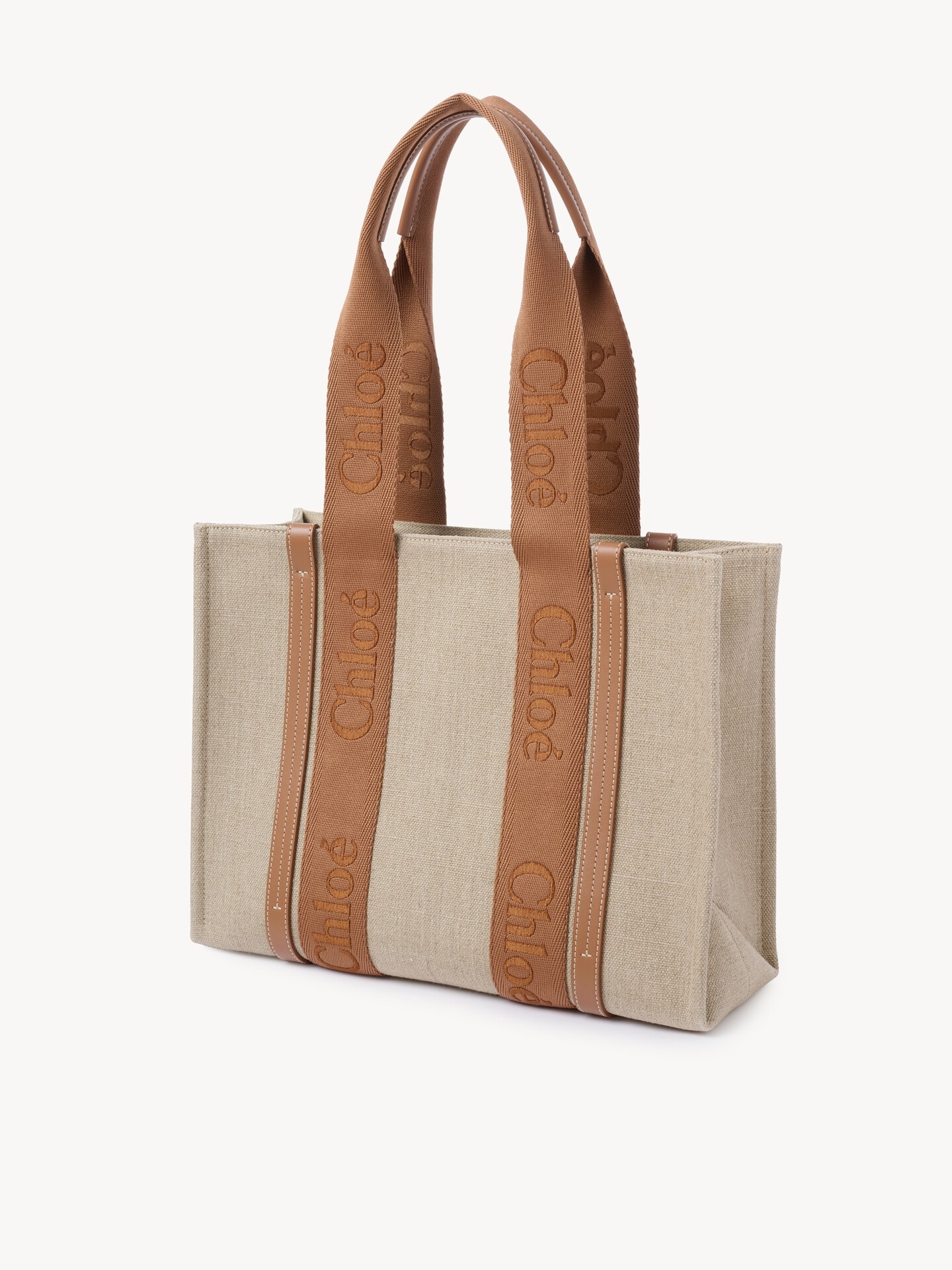 Woody tote bag in linen - 3.0