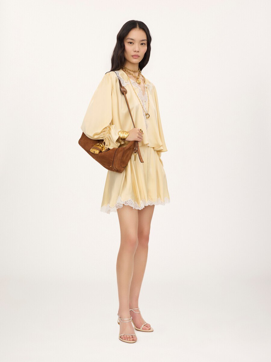 Paddington crossbody bag in suede leather - 10