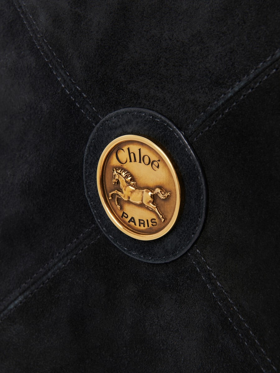 Chlo&eacute; Balloon bag in grained & suede leather - 9