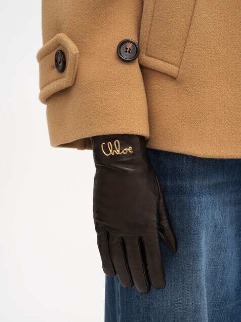 Gants Chlo&eacute; Iconic en cuir souple