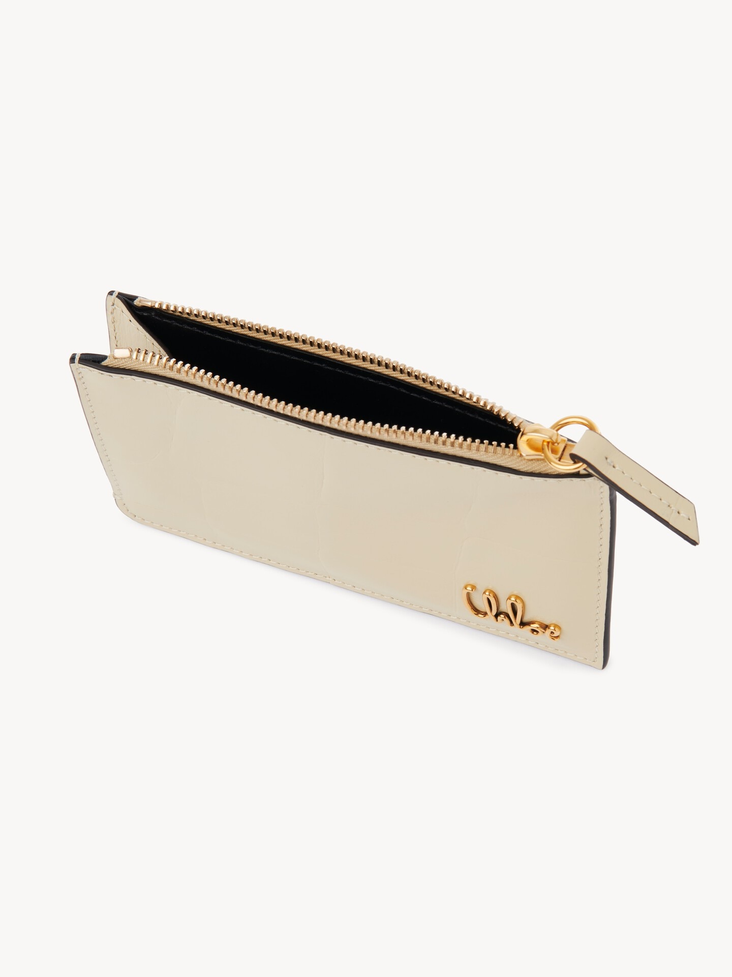 Small Chlo&eacute; Iconic purse with card slots in croco-effect leather - 6