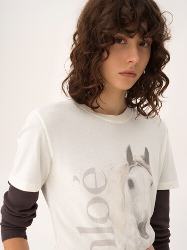 Crew-neck logo t-shirt in cotton jersey - 6
