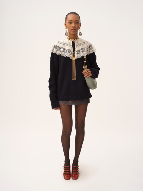 Logo jumper in a wool & cashmere knit