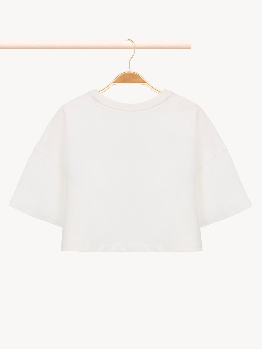 Kids' cropped logo T-shirt - 3