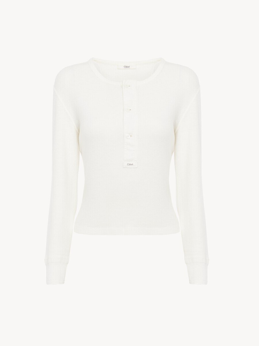 Henley shirt in cotton jersey - 1