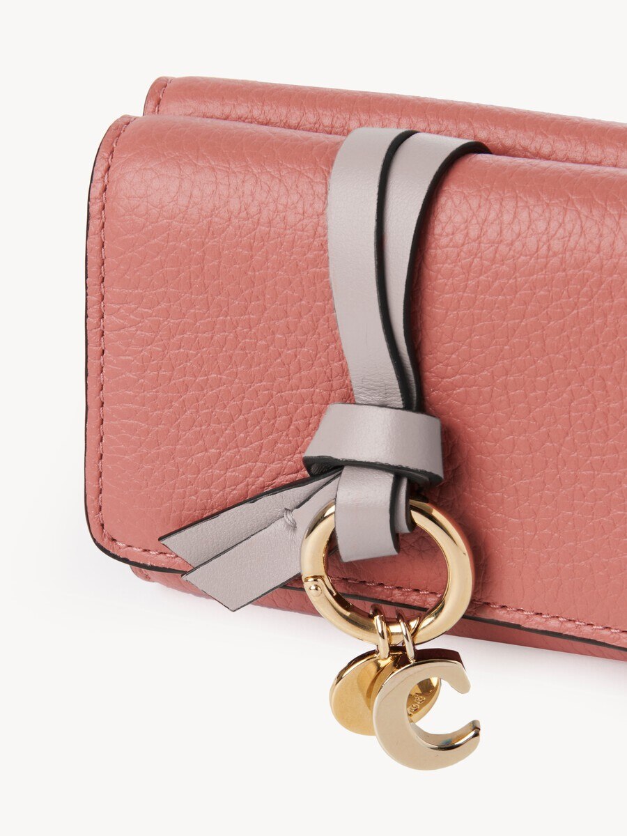 Mini Alphabet tri-fold in grained leather - 6