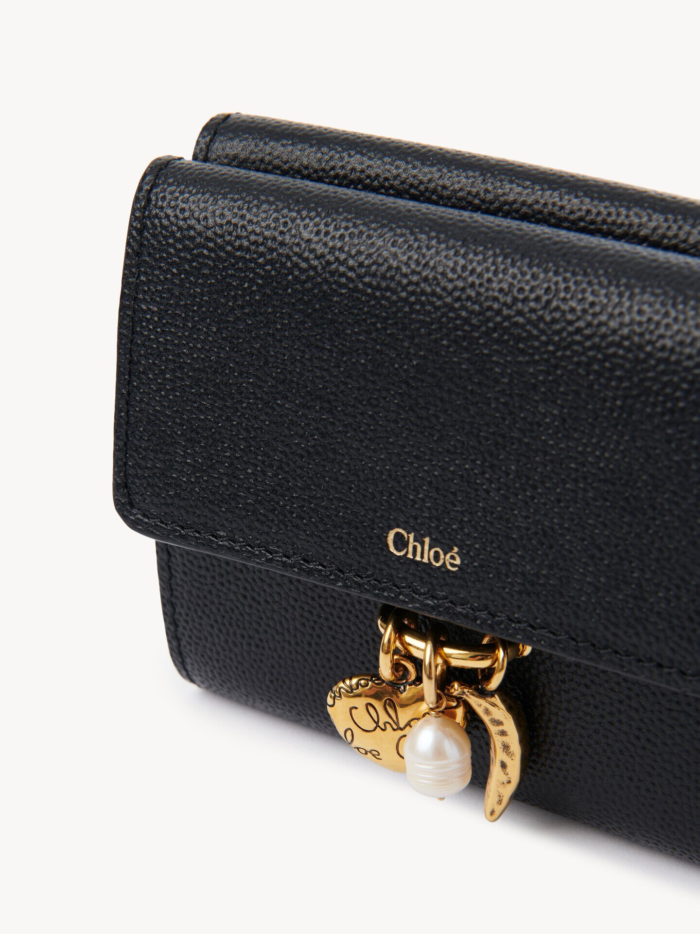 グレインレザー製Chlo&eacute; Charmsスモールトリフォールドウォレット - 6