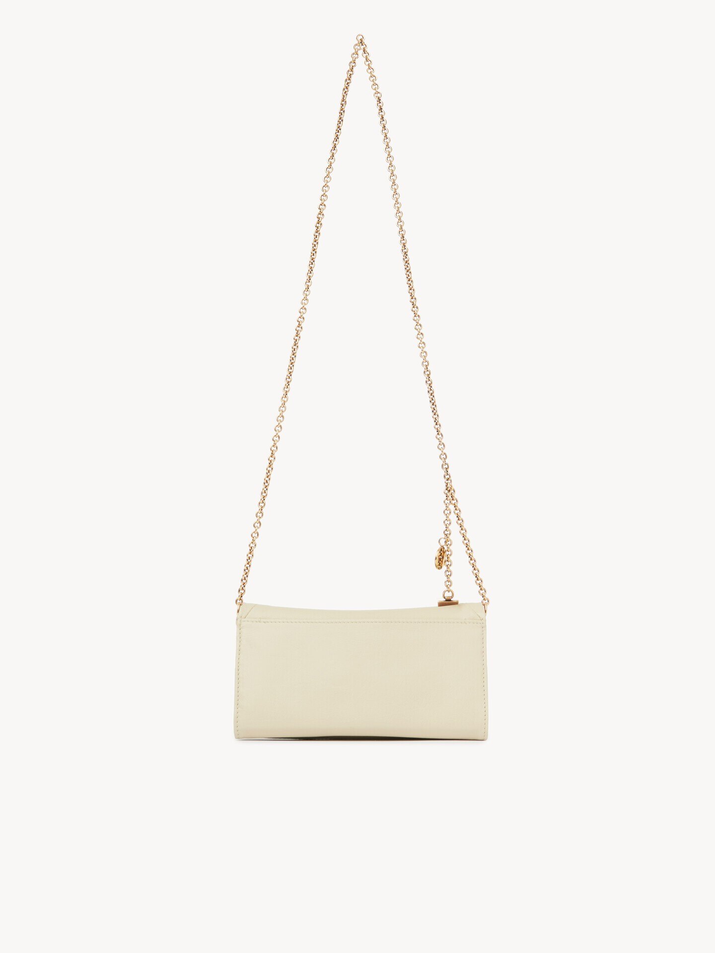 Chlo&eacute; Spin flap wallet on chain in grained leather - 5