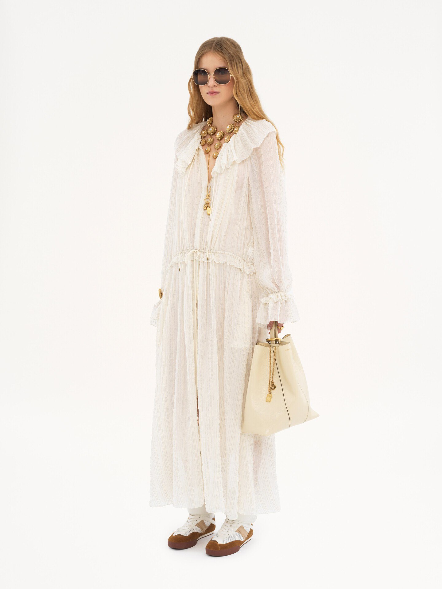 Chlo&eacute; Spin tote bag in grained leather - 7